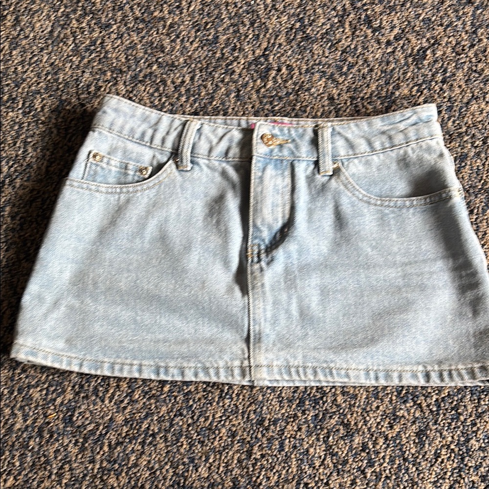 Edikted Mini Jean Skirt • XS
